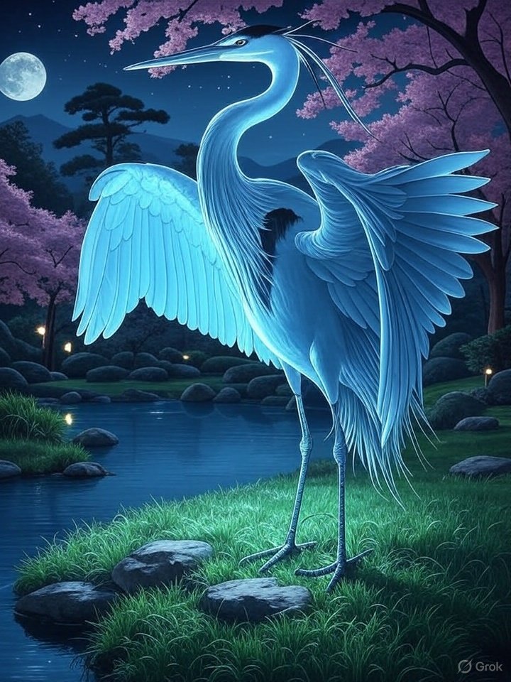 Glowing bird yokai