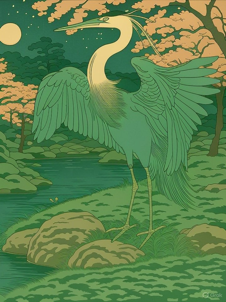 Mystical heron flame
