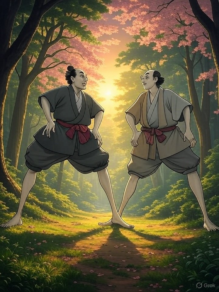 Long-limbed yokai pair