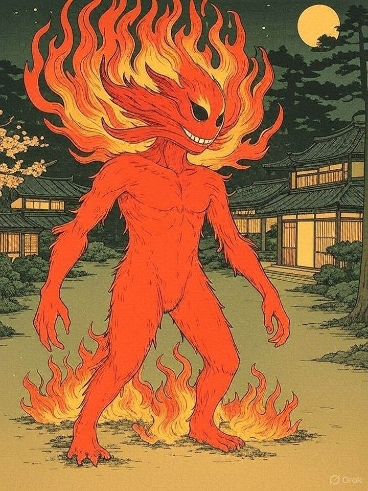 Mystical ghost flame in Japan