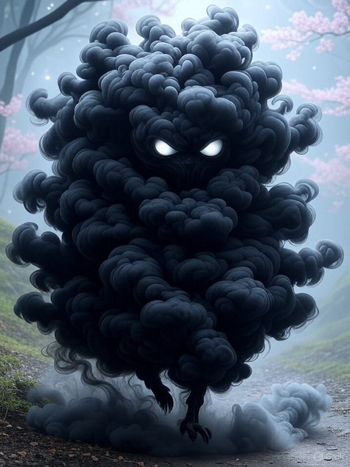 Yokai made of smoke
