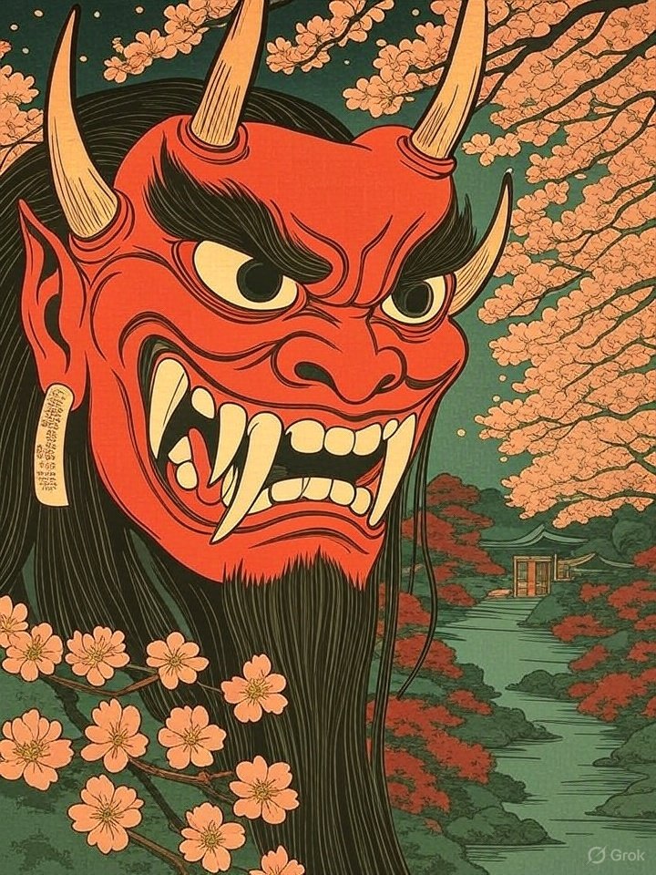 Hannya theatre mask