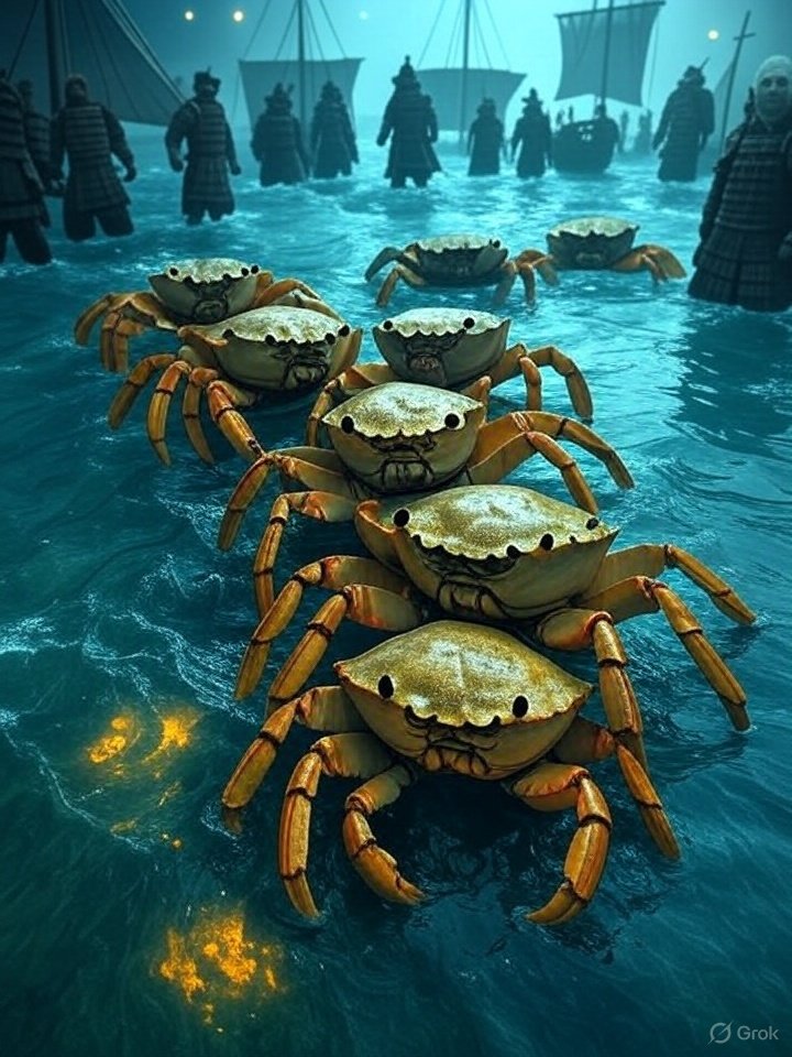 Heikegani ghost crab face