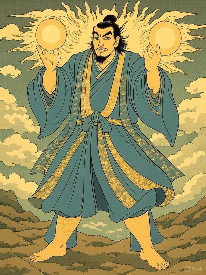 Raijin thunder god imagery