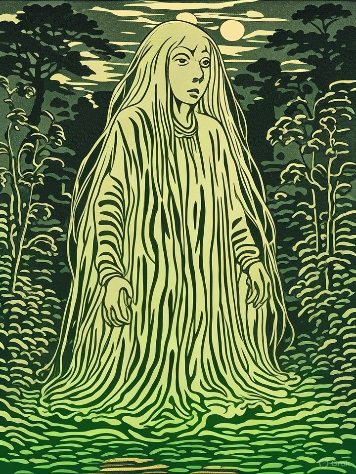 Japanese ikiryō illustration