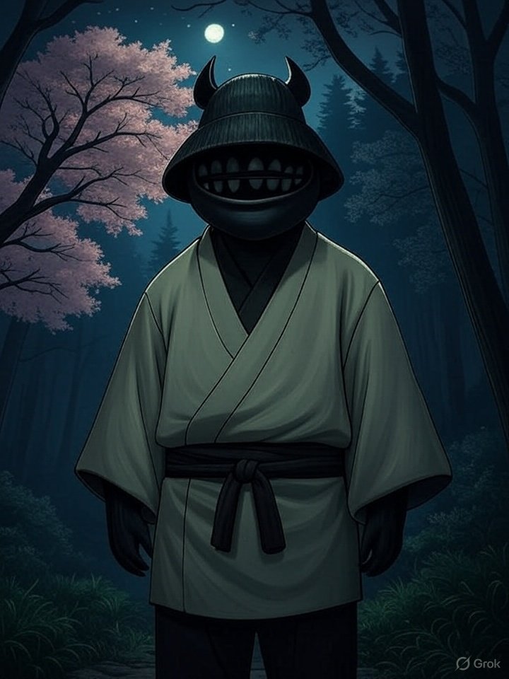 Japanese faceless demon woman
