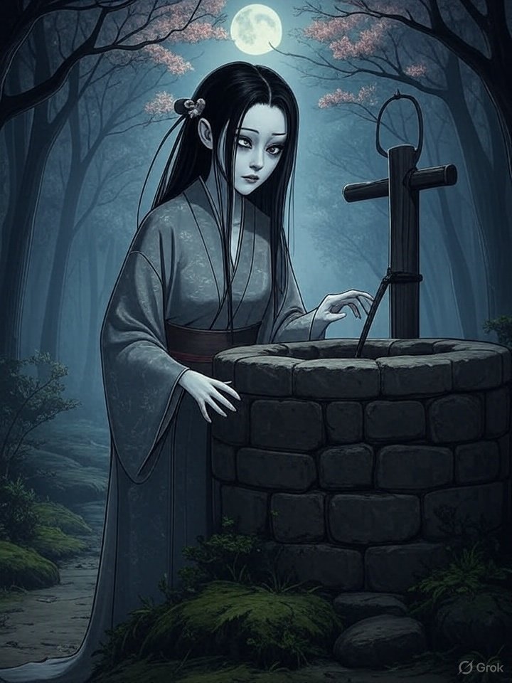 Okiku well spirit art