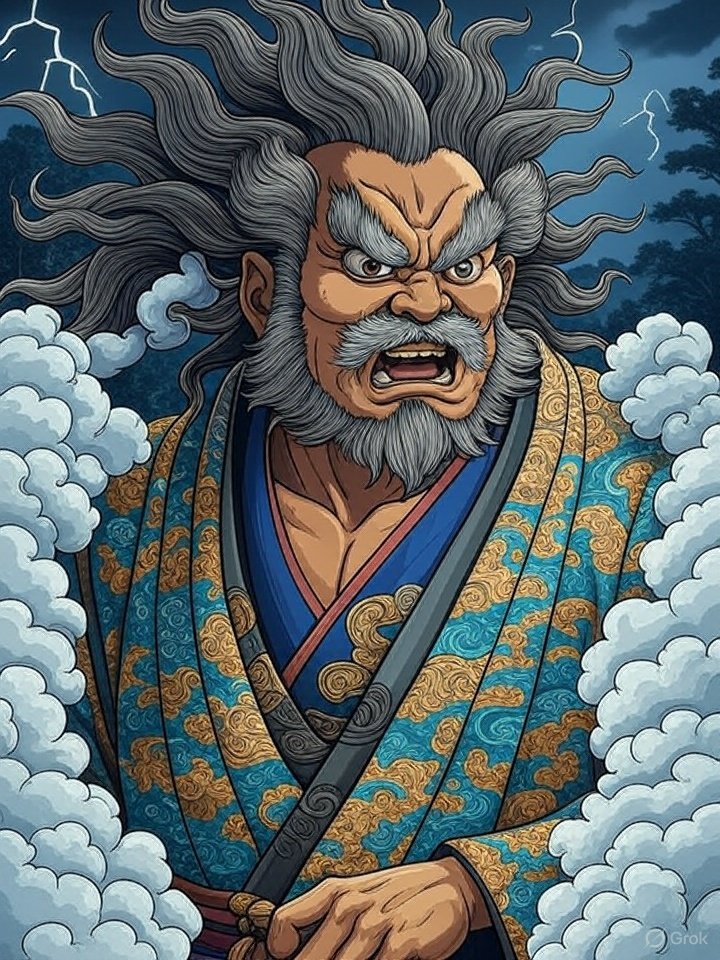 Thunder god Raijin art