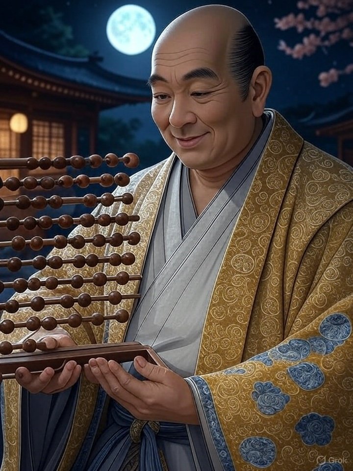 Sorobanbōzu ghost monk with abacus