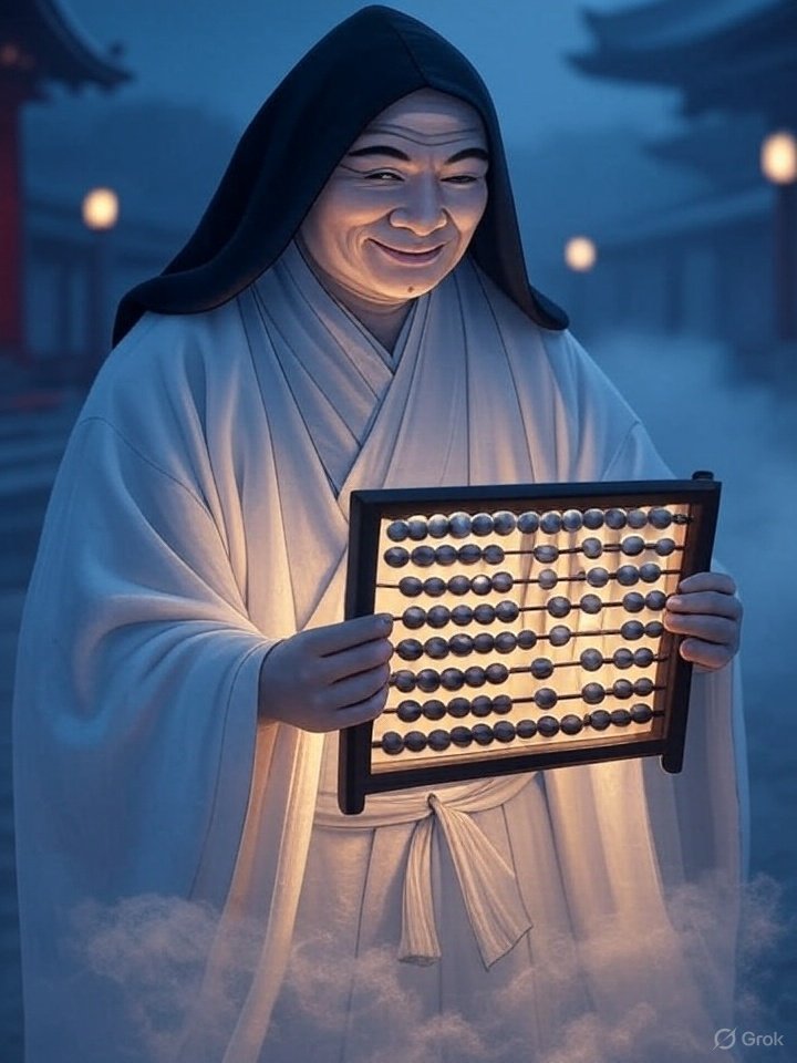 Abacus yokai counting beads
