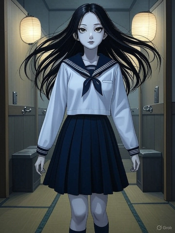 Hanako-san ghost illustration