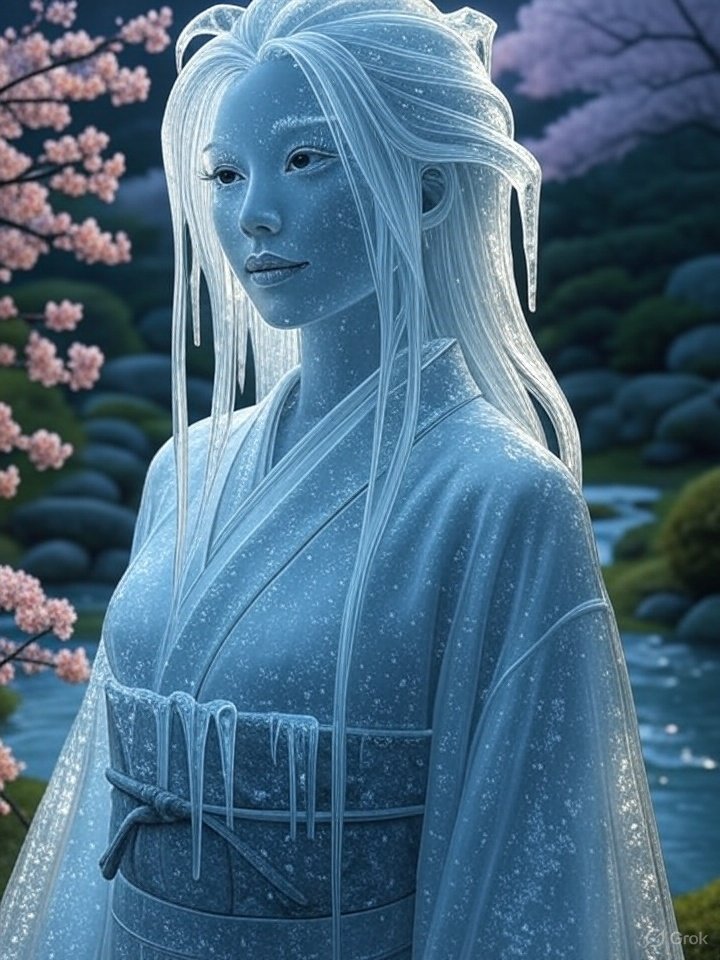 Icicle yokai woman
