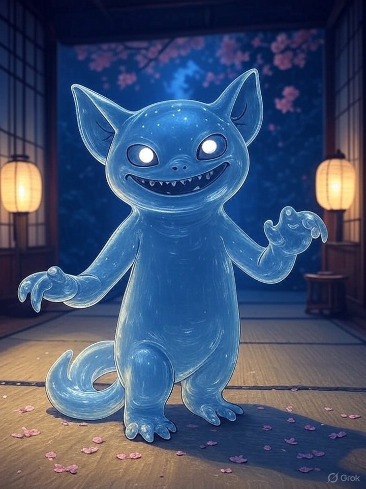 Japanese poltergeist illustration